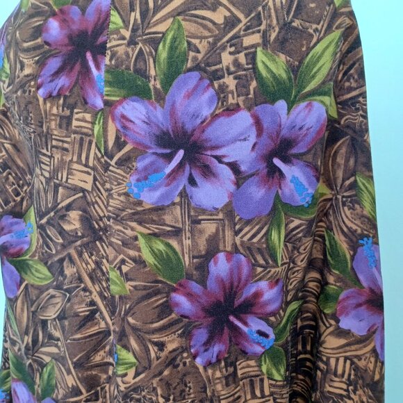 Hilo Hattie Wrap Cover Up Hawaiian Tropical Print Tie Front Womens One Size - Picture 5 of 14